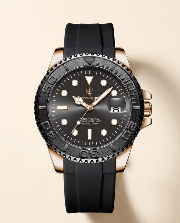 Mariner Diver Rose Gold case, Black dial hero