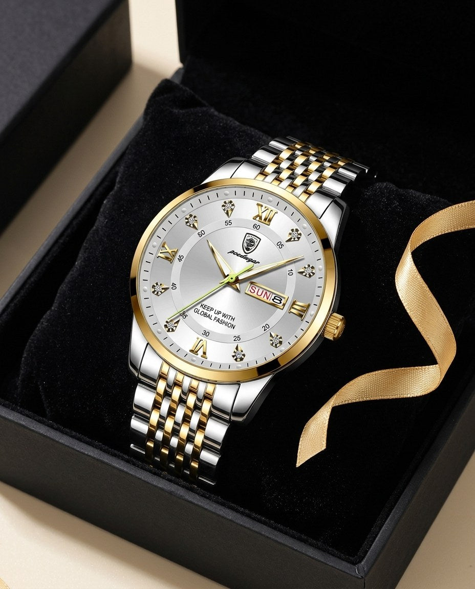 Roman Day-Date Classic Gold case, White dial in the gift box