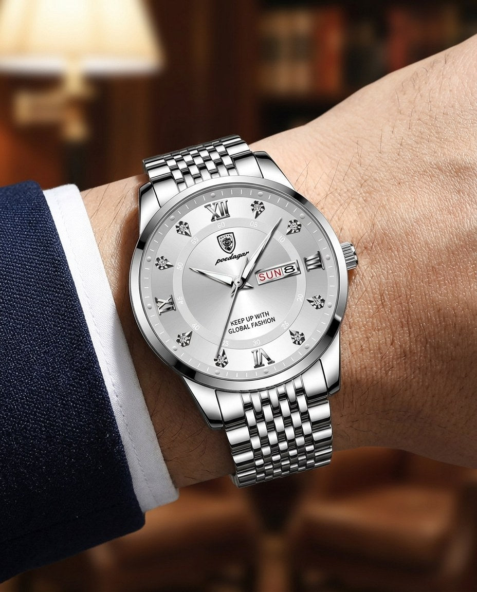 Roman Day-Date Classic Silver case, Silver dial on the wrist
