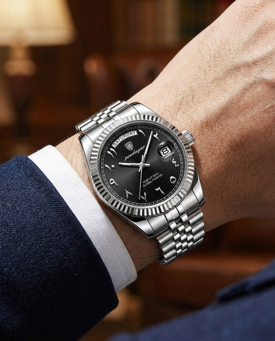 Imperial Day-Date Silver case, Black dial on the wrist