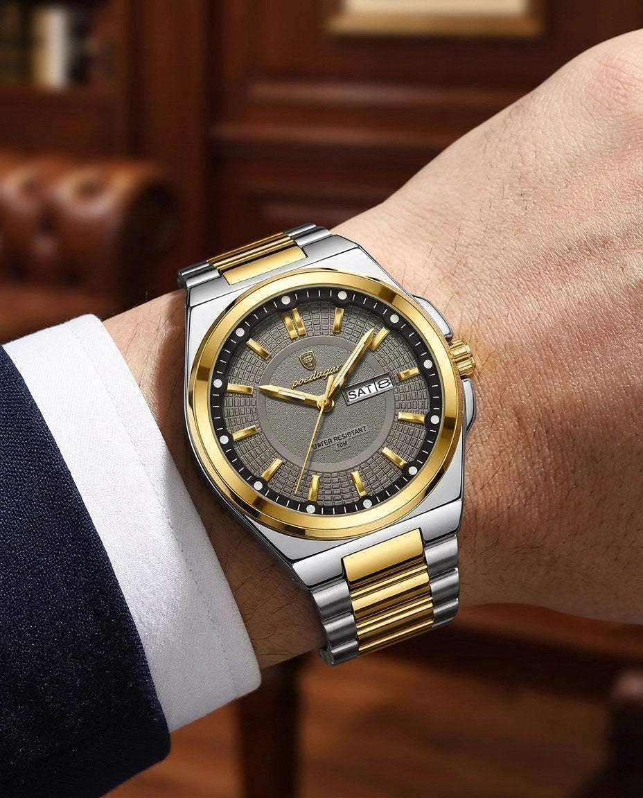 Executive Day-Date Gold case, Grey dial on the wrist