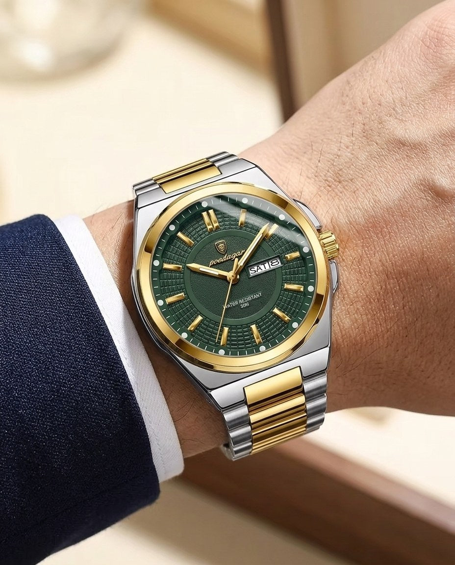 Executive Day-Date Gold case, Green dial on the wrist