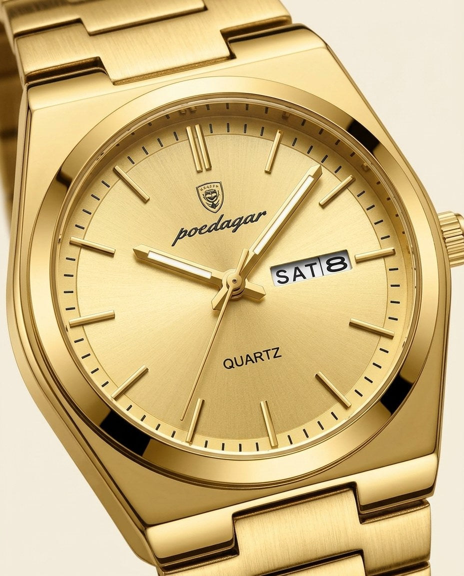 Sovereign Day-Date Gold case, Gold dial dial close-up