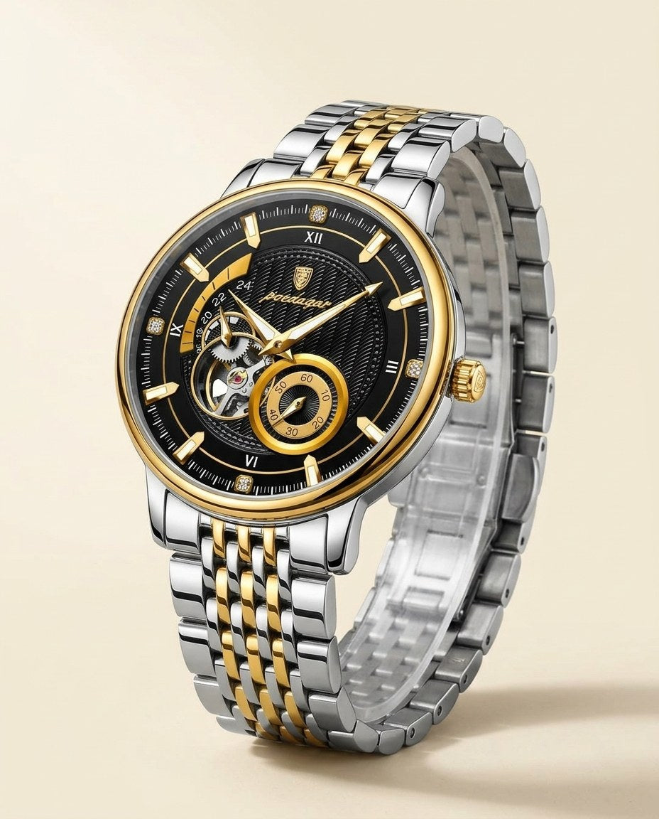 Royal Open-Heart Automatic (Steel) Gold case, Black dial hero