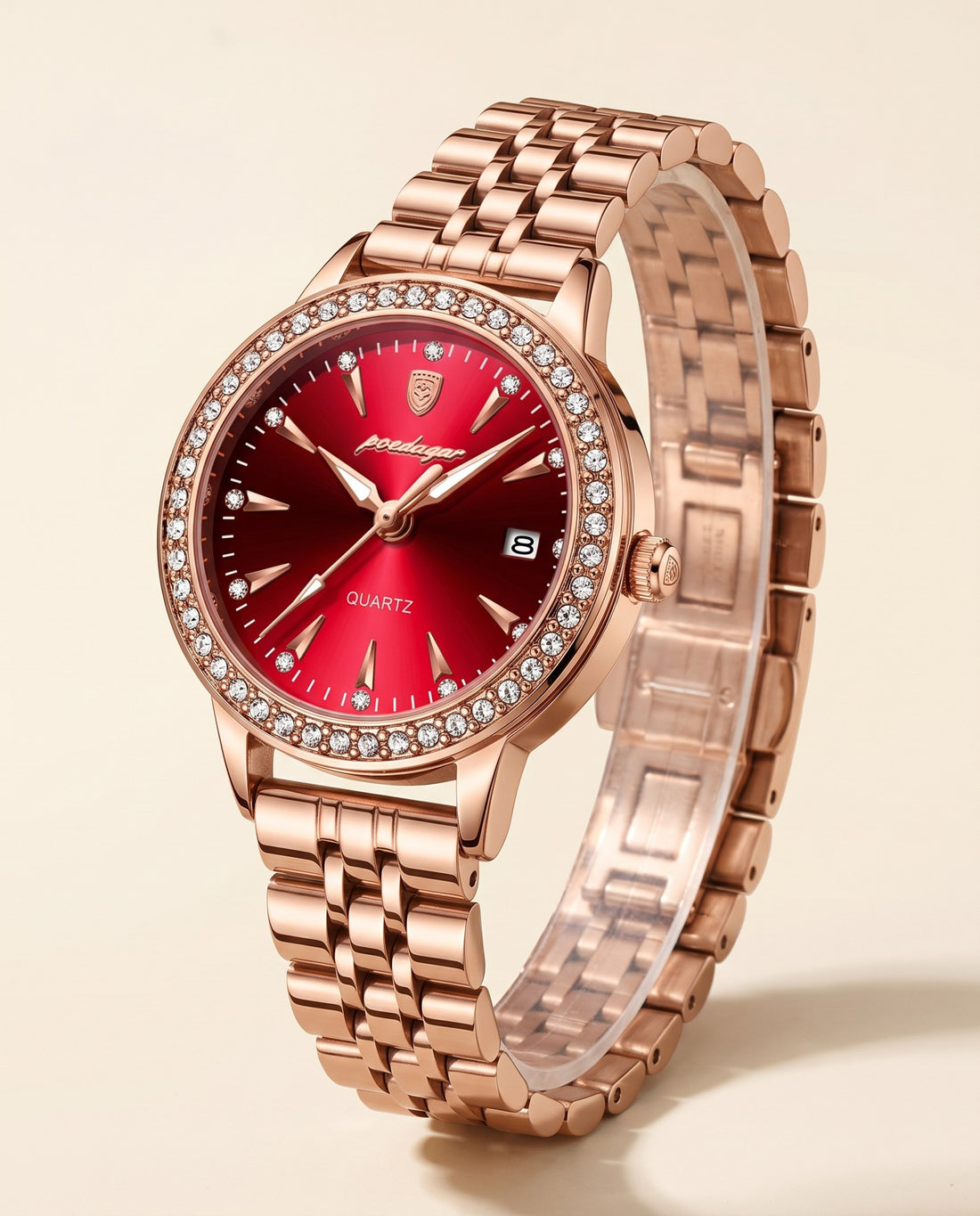 Sparkle Crystal Ladies Red dial