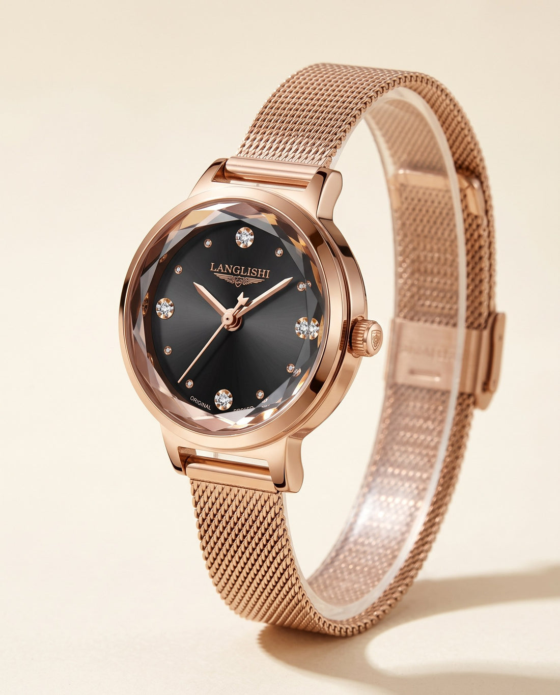 Petite Mesh Ladies Black dial