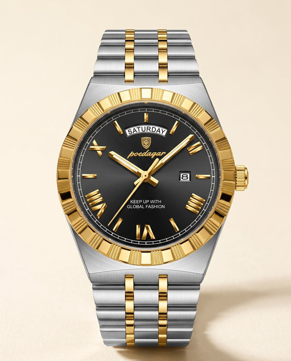 Crown Day-Date Two-Tone Gold case, Black dial hero