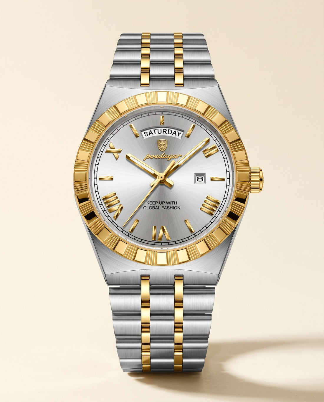 Crown Day-Date Two-Tone Gold case, Grey dial