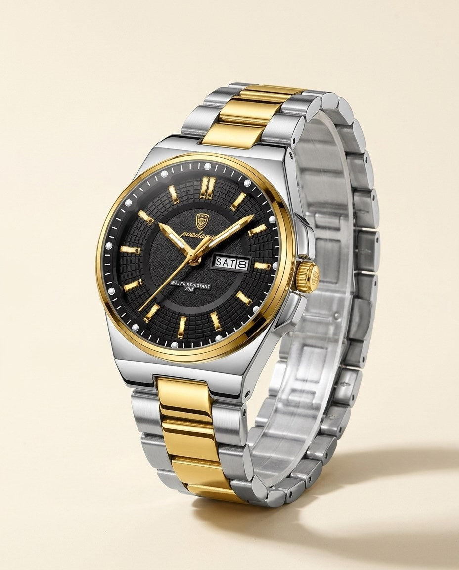 Grace Two-Tone Ladies Day-Date Gold case, Black dial hero