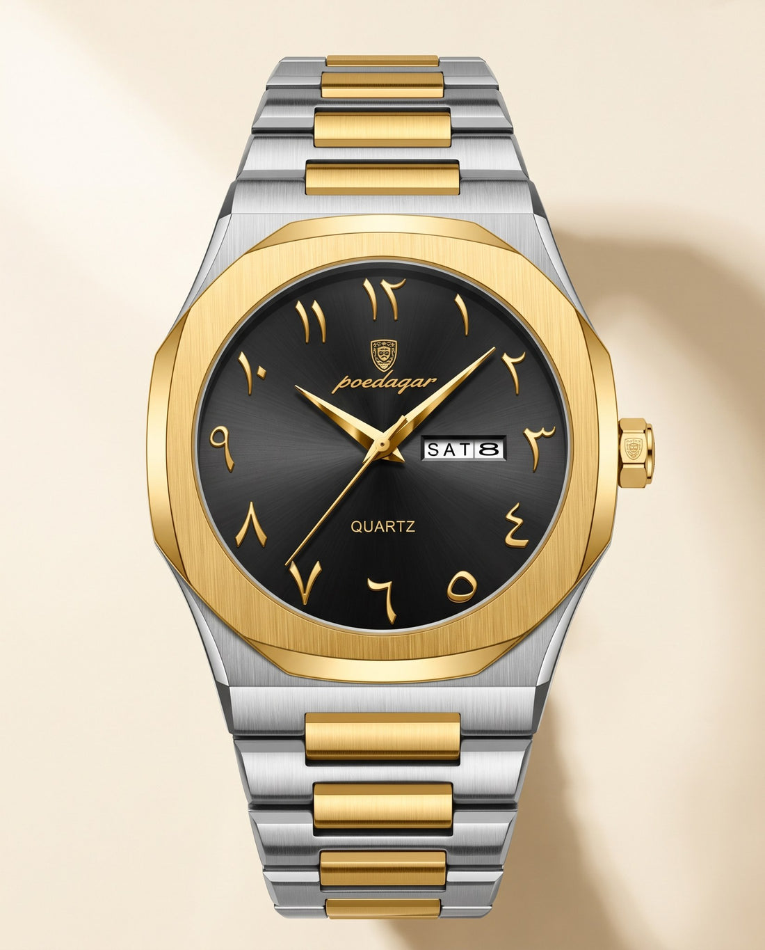 Sultan Arabic Dial Day-Date Gold case, Black dial