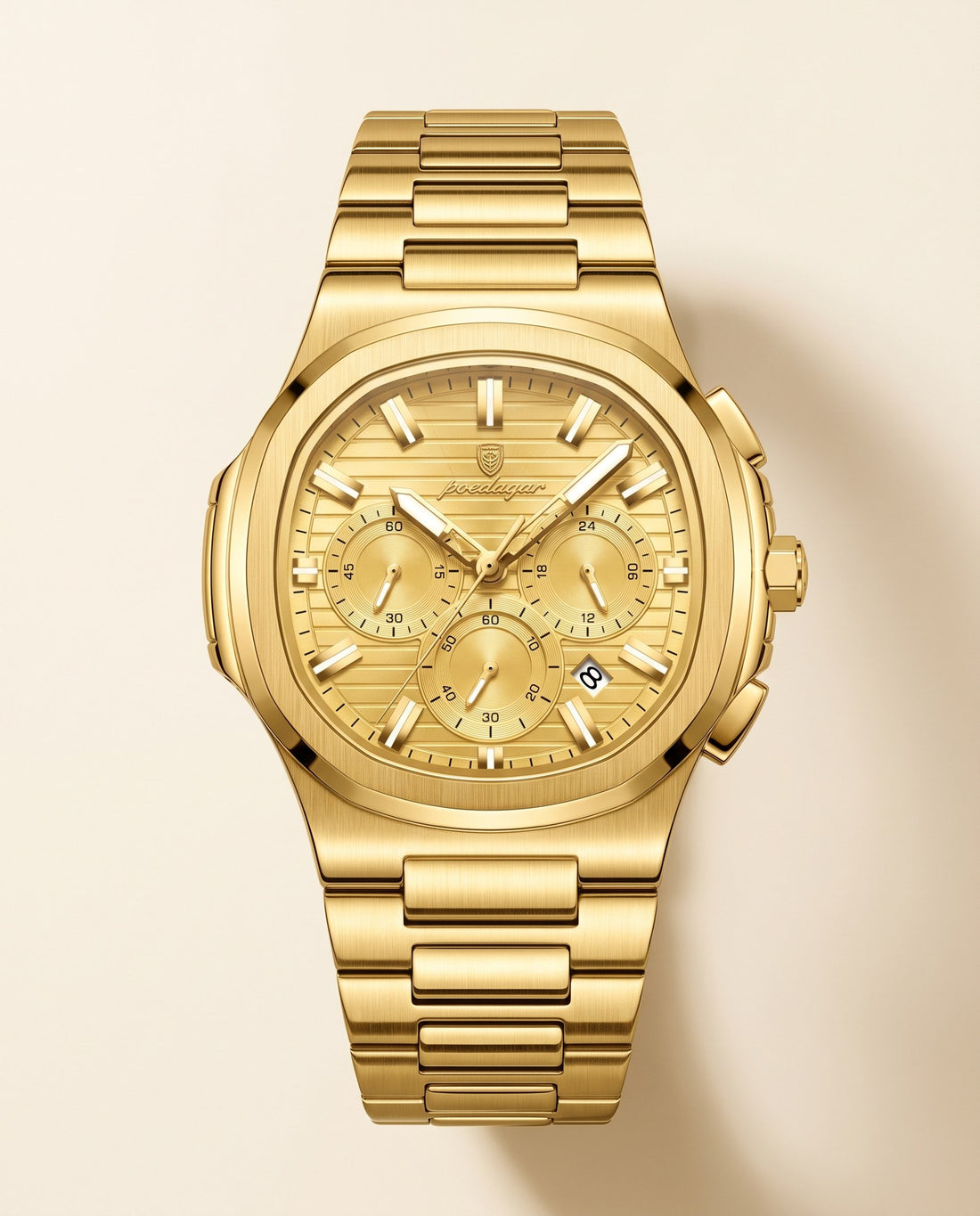 Regal Steel Chronograph Gold case, Gold dial