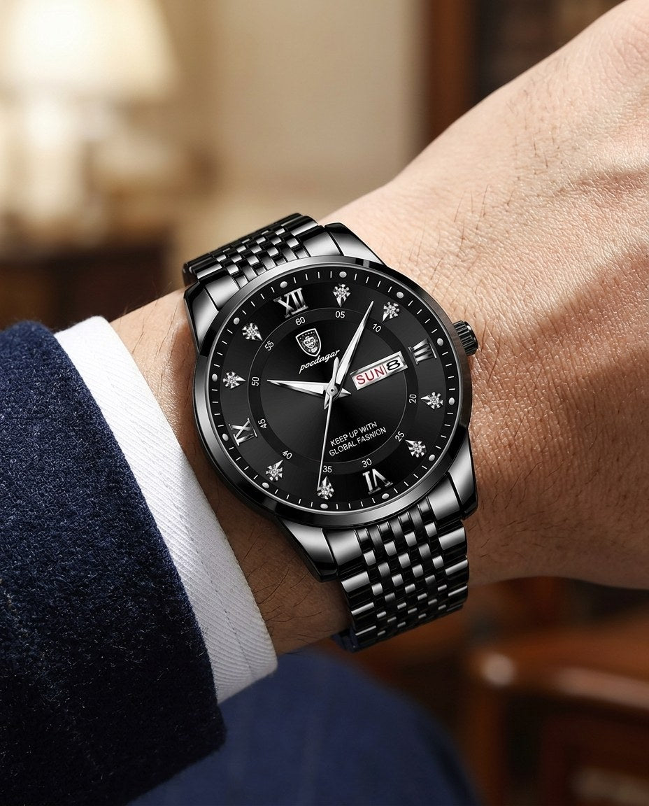 Roman Day-Date Classic Black case, Black dial on the wrist