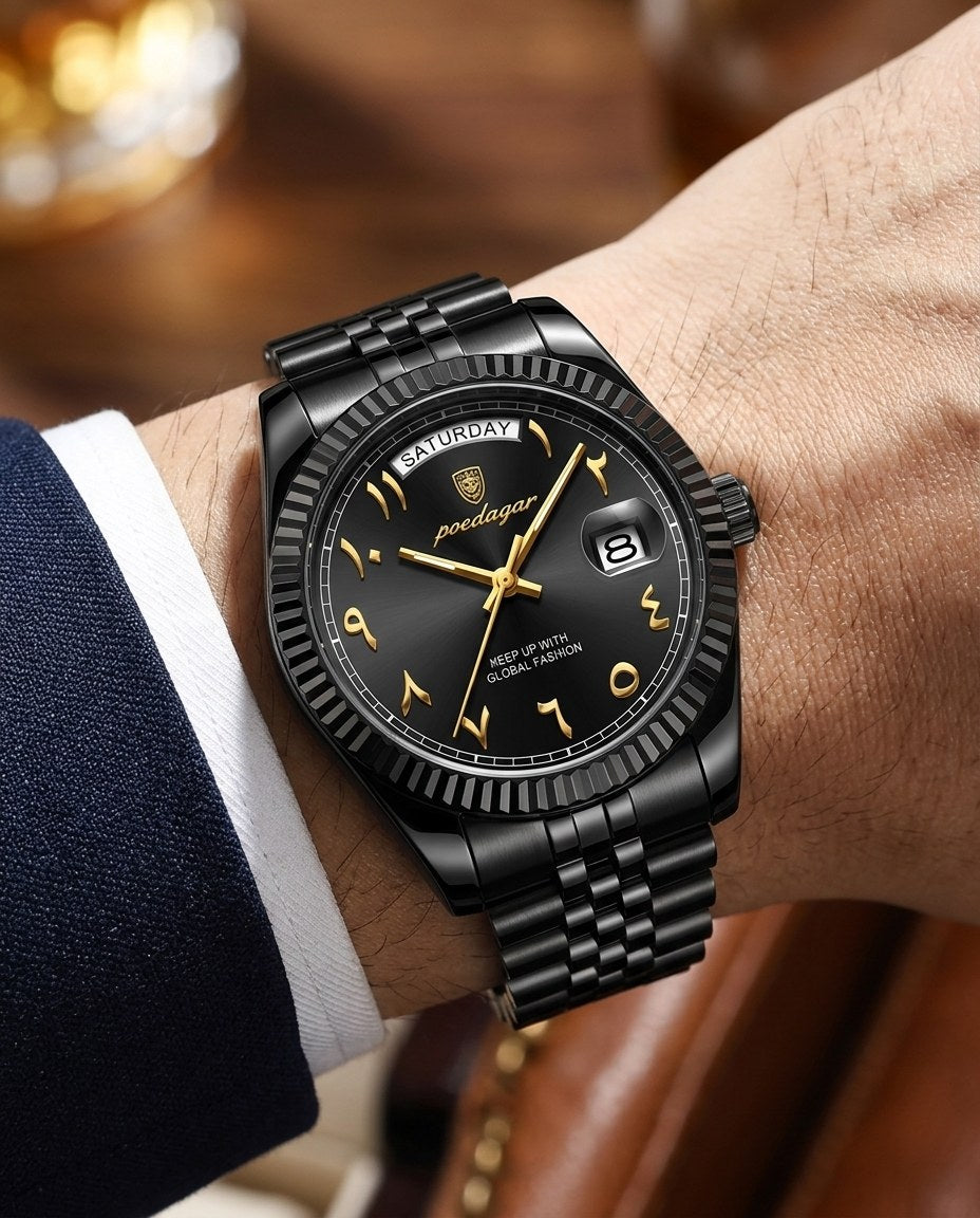 Imperial Day-Date Black case, Gold dial on the wrist