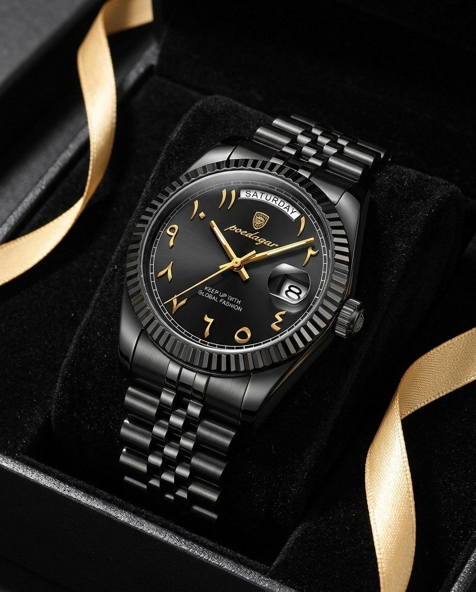 Imperial Day-Date Black case, Gold dial in the gift box
