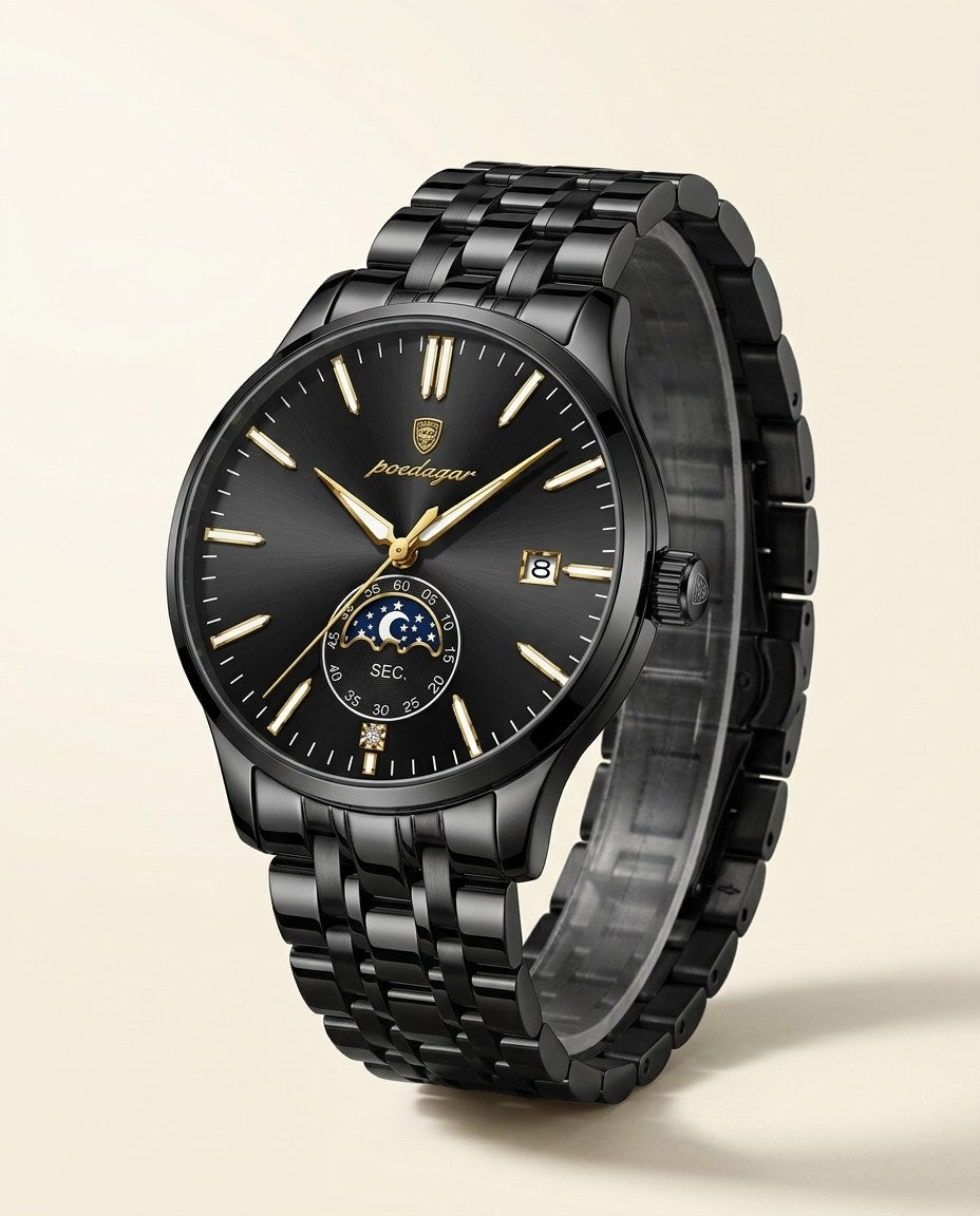 Moonphase Classic Black case, Black dial