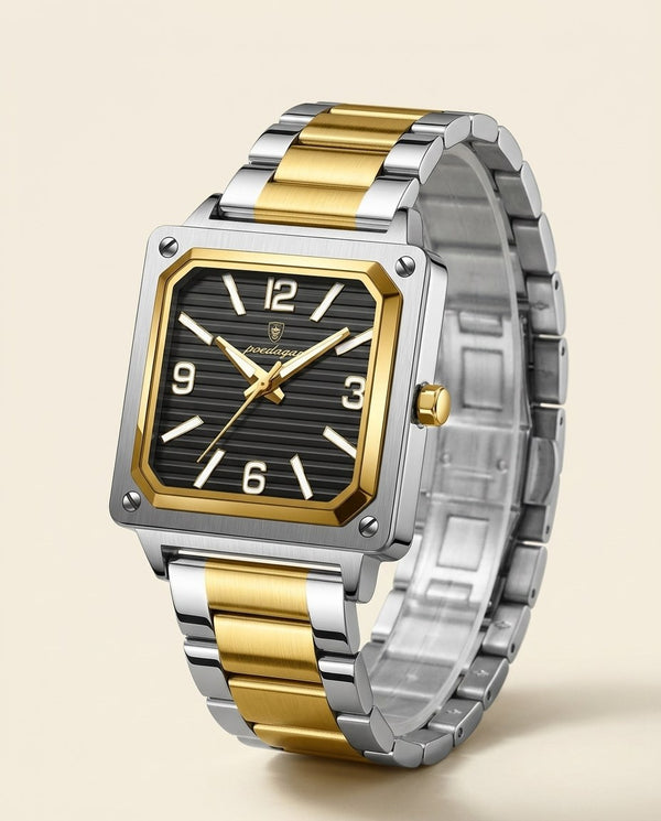 Metro Square Classic Gold case, Black dial hero