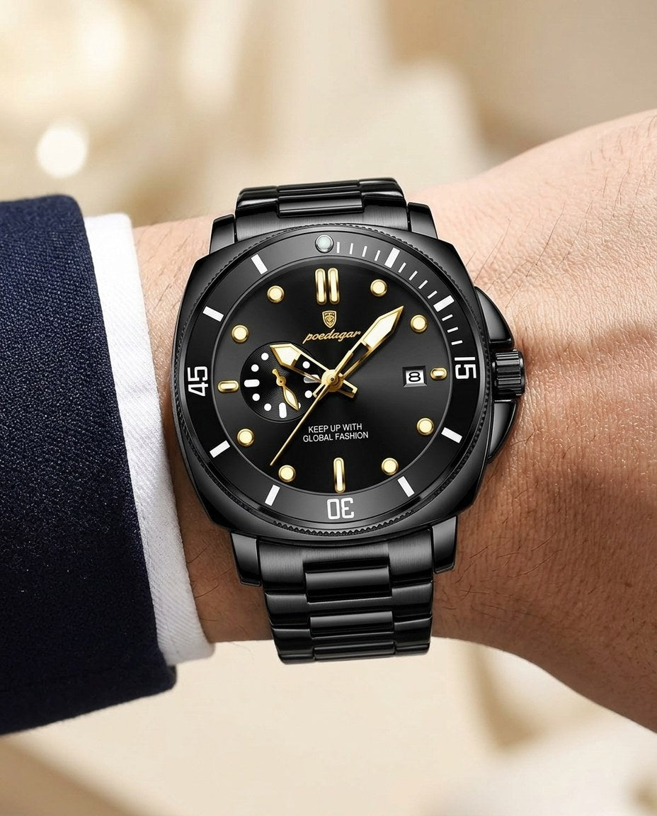 Ocean Diver Two-Tone Black case, Black dial on the wrist