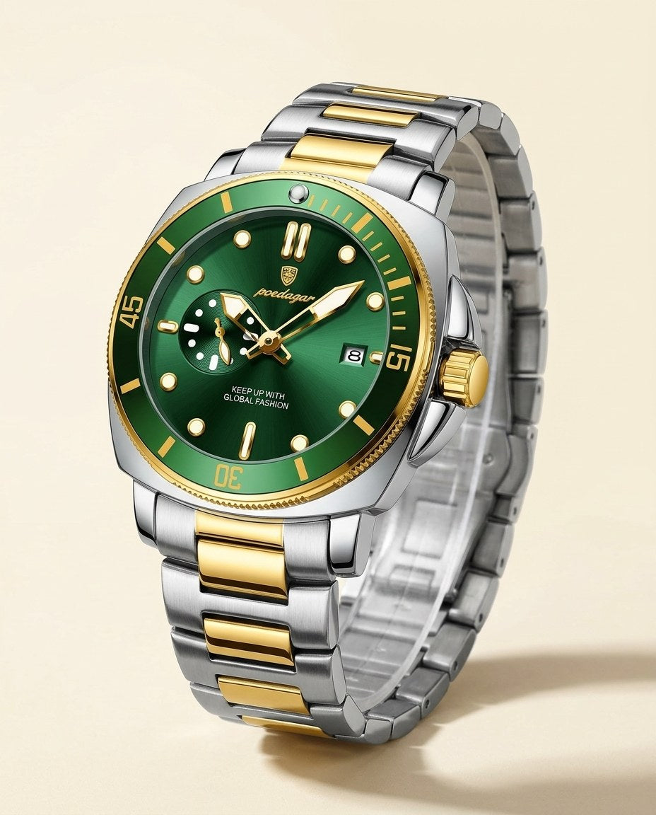 Ocean Diver Two-Tone Gold case, Green dial