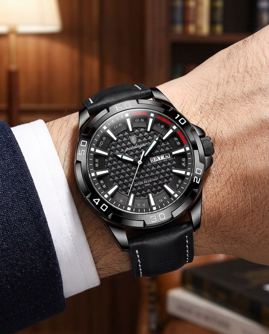 Turbo Racing Day-Date Black case, Black dial on the wrist