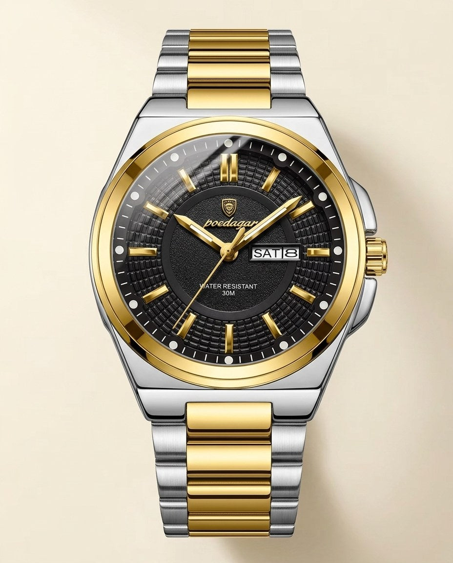 Executive Day-Date Gold case, Black dial front