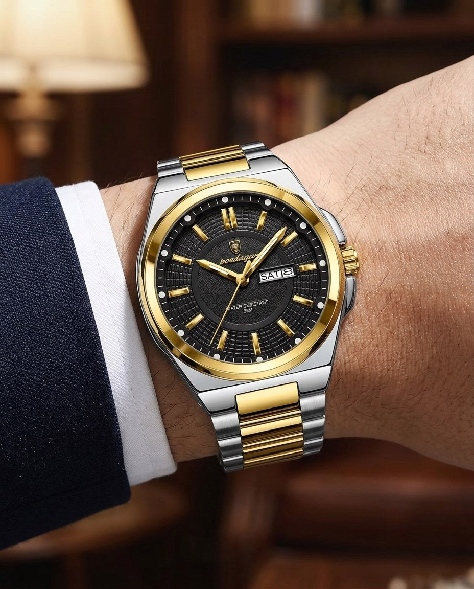 Executive Day-Date Gold case, Black dial on the wrist