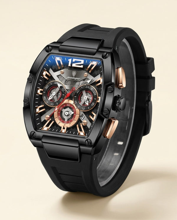 Tonneau Skeleton Sport Black case, Black dial hero