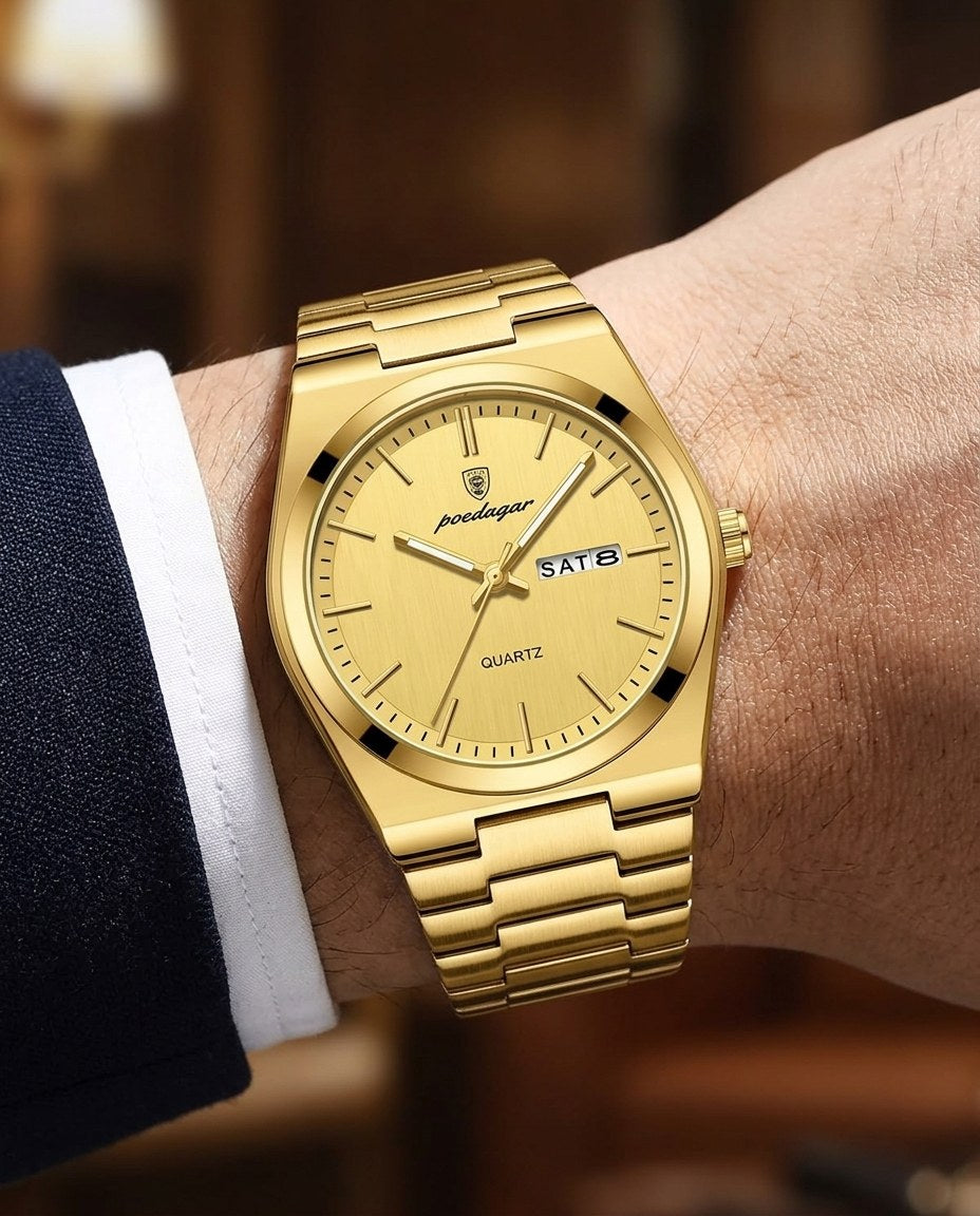 Sovereign Day-Date Gold case, Gold dial on the wrist