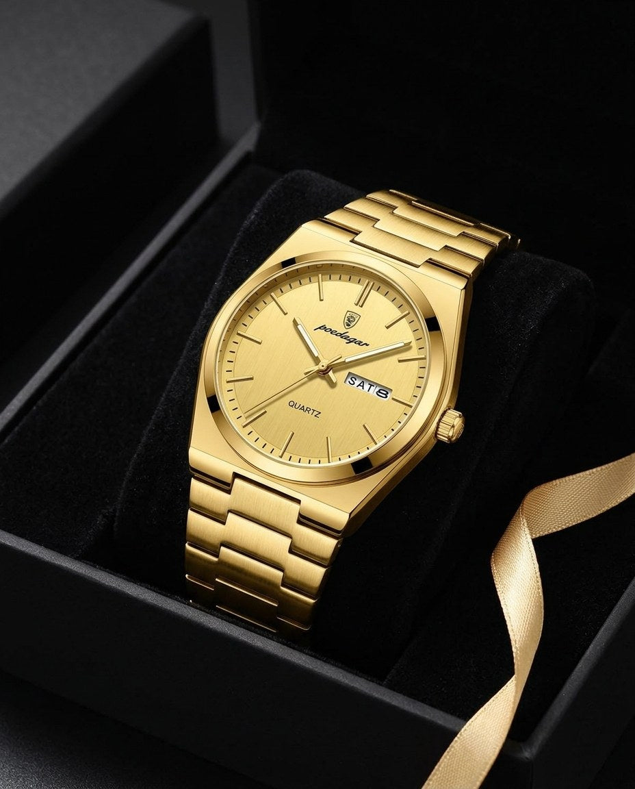 Sovereign Day-Date Gold case, Gold dial in the gift box