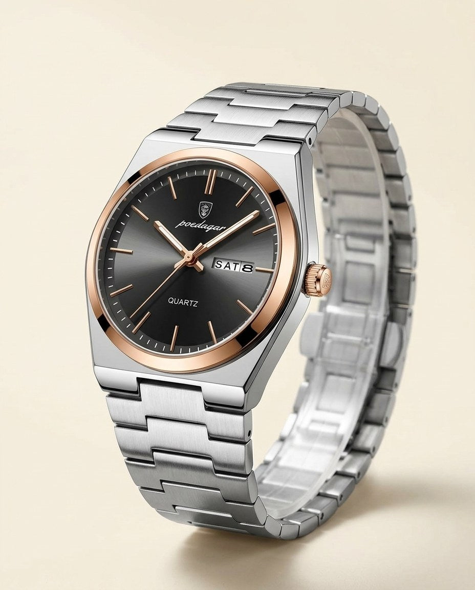 Sovereign Day-Date Rose Gold case, Black dial