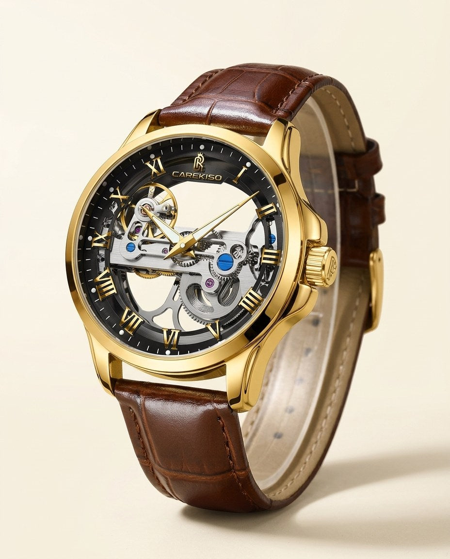 Phantom Skeleton Automatic Gold case, Black dial hero